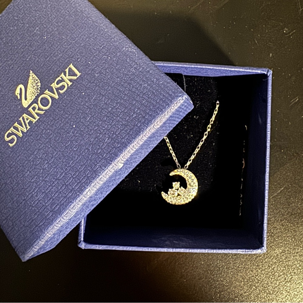 Swarovski Crystal Moon necklace